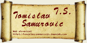 Tomislav Samurović vizit kartica
